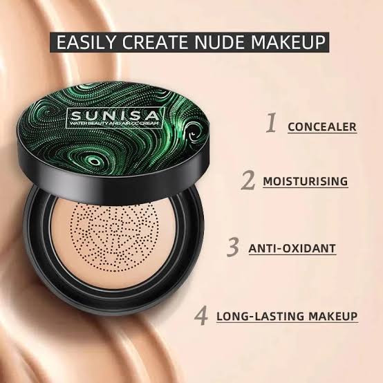 SUNISA Foundation Base Waterproof Mushroom Head Air Cushion CC Cream